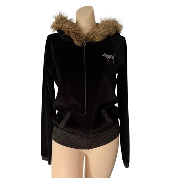 Victoria’s Secret Collegiate Collection I Love Bama Faux Fur Hoodie - Picture 3 of 14